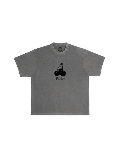 PARLOR EXPRESS "CHERRY LOVE" T-SHIRT (DARK GREY)