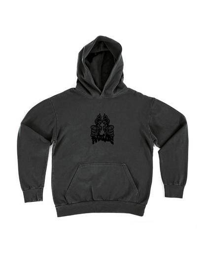 PARLOR EXPRESS "STICK UP" PULL OVER HOODIE (VINTAGE BLACK)