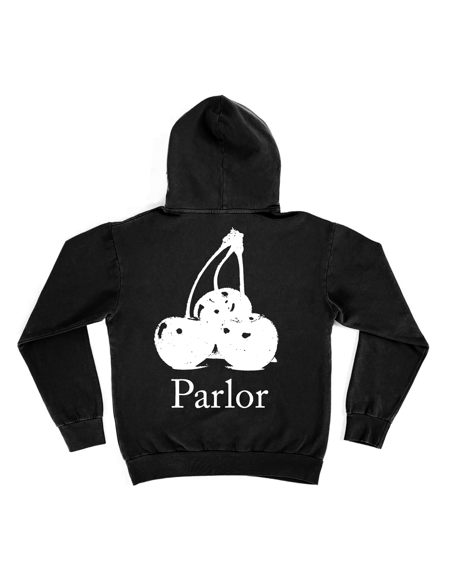 PARLOR EXPRESS "CHERRY LOVE" PULL OVER HOODIE (BLACK)